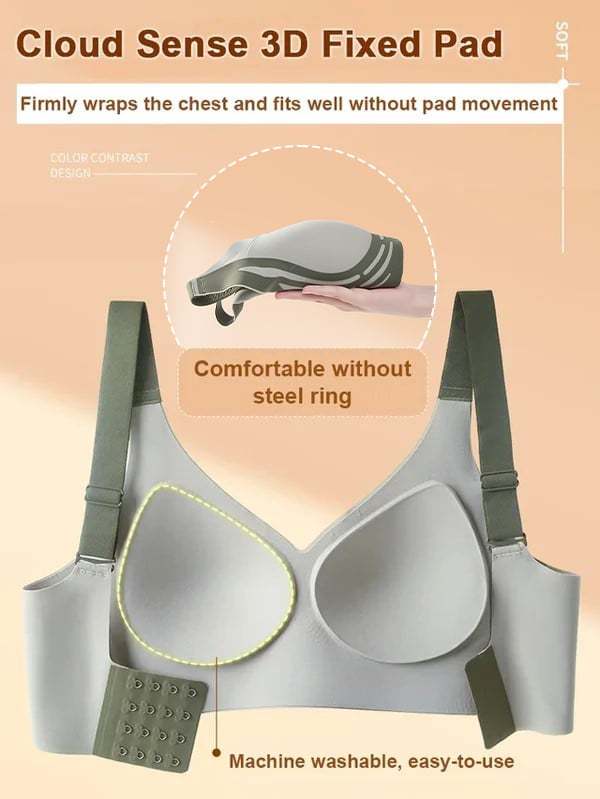 🔥Last Day Buy 1 Get 3 Packs🎁Super gather bra | Wireless Push-up Bra👍No more sagging breasts