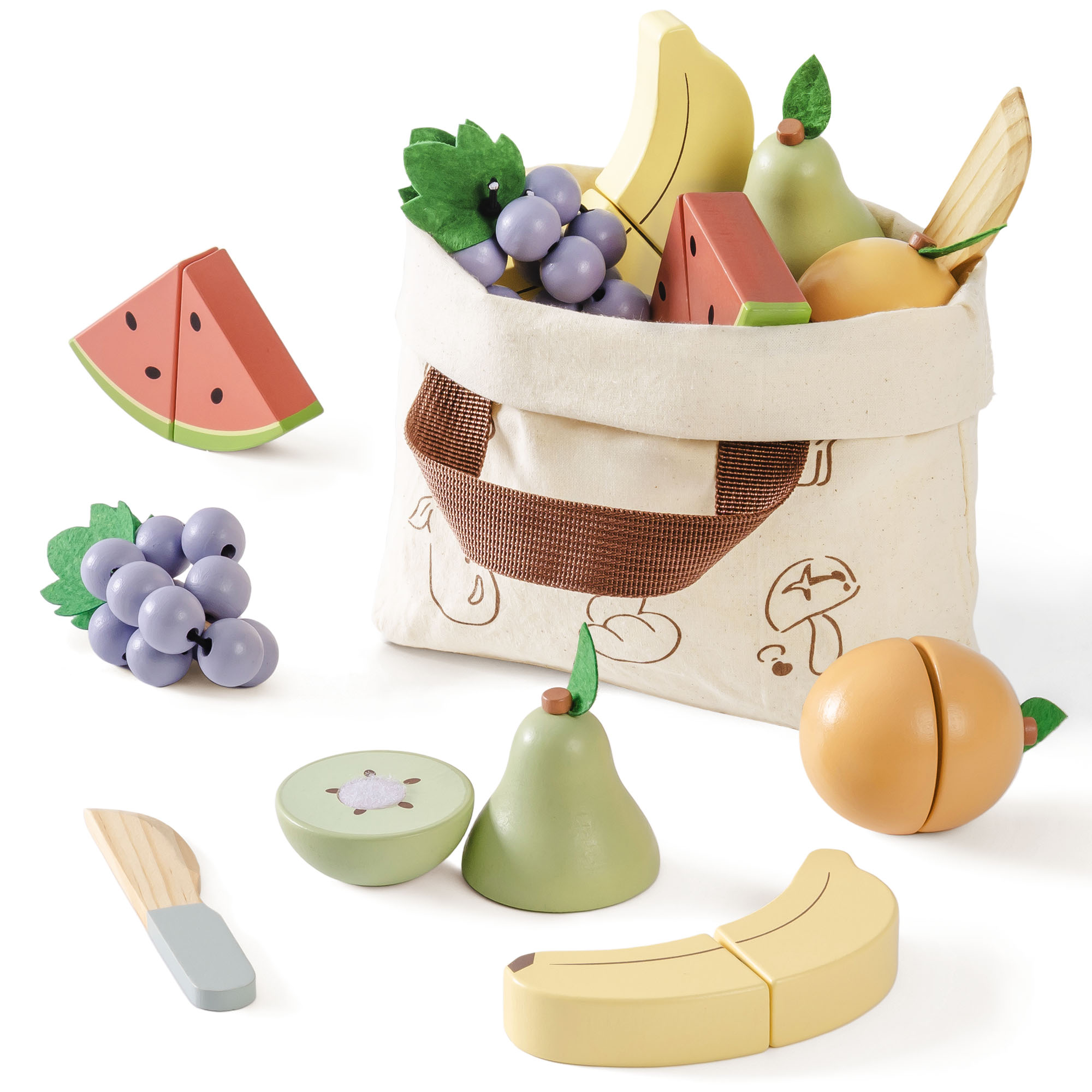 ROBUD Wooden Food Playset - Fruit