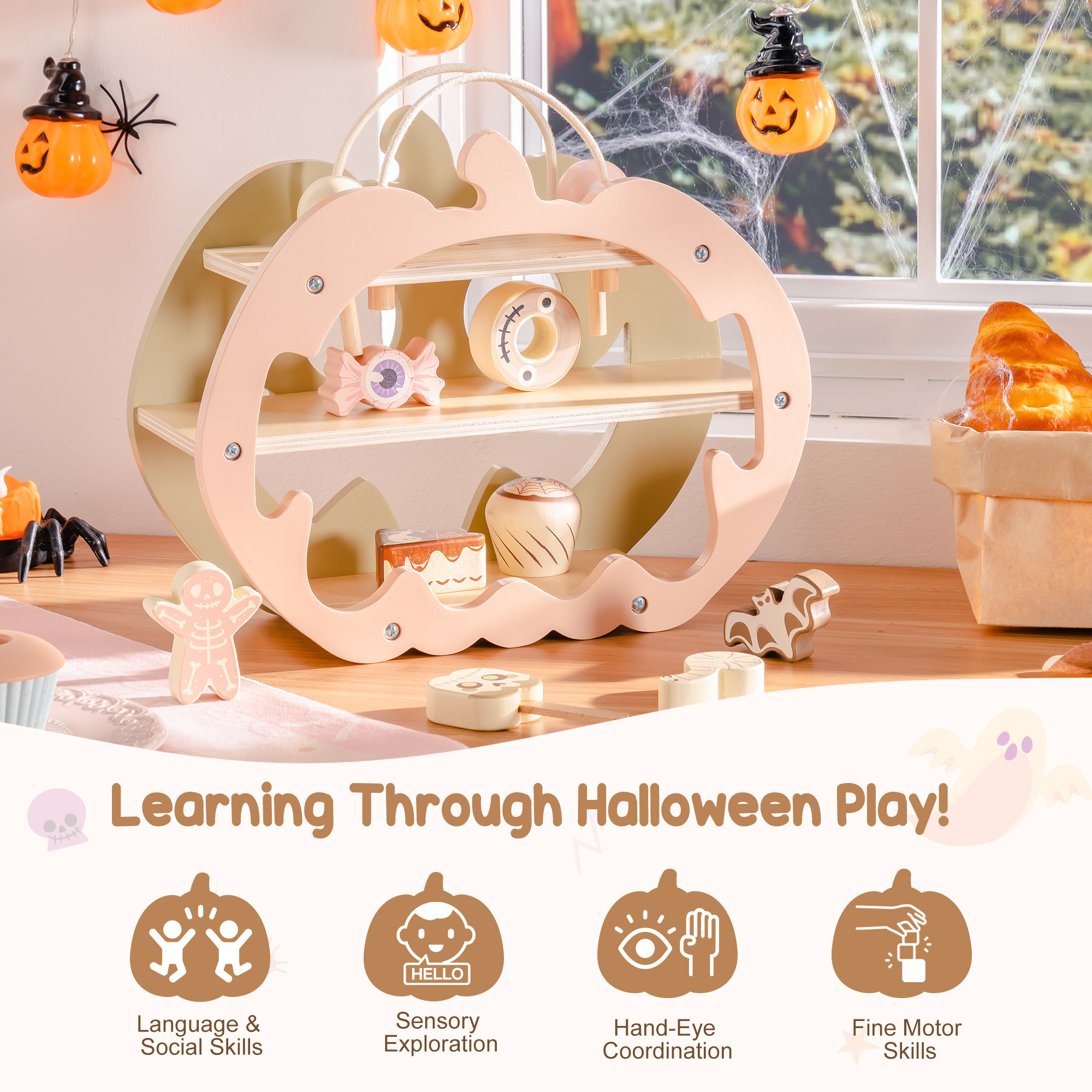 ROBUD Halloween Candy House Play Food Set for Kids