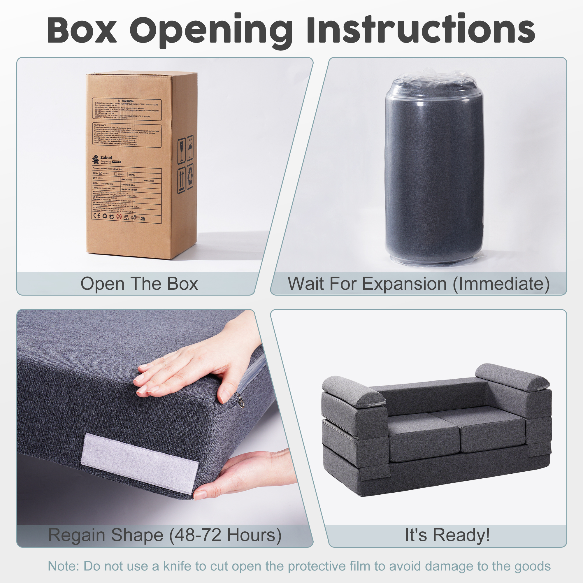 ROBUD Modular Kids Play Couch