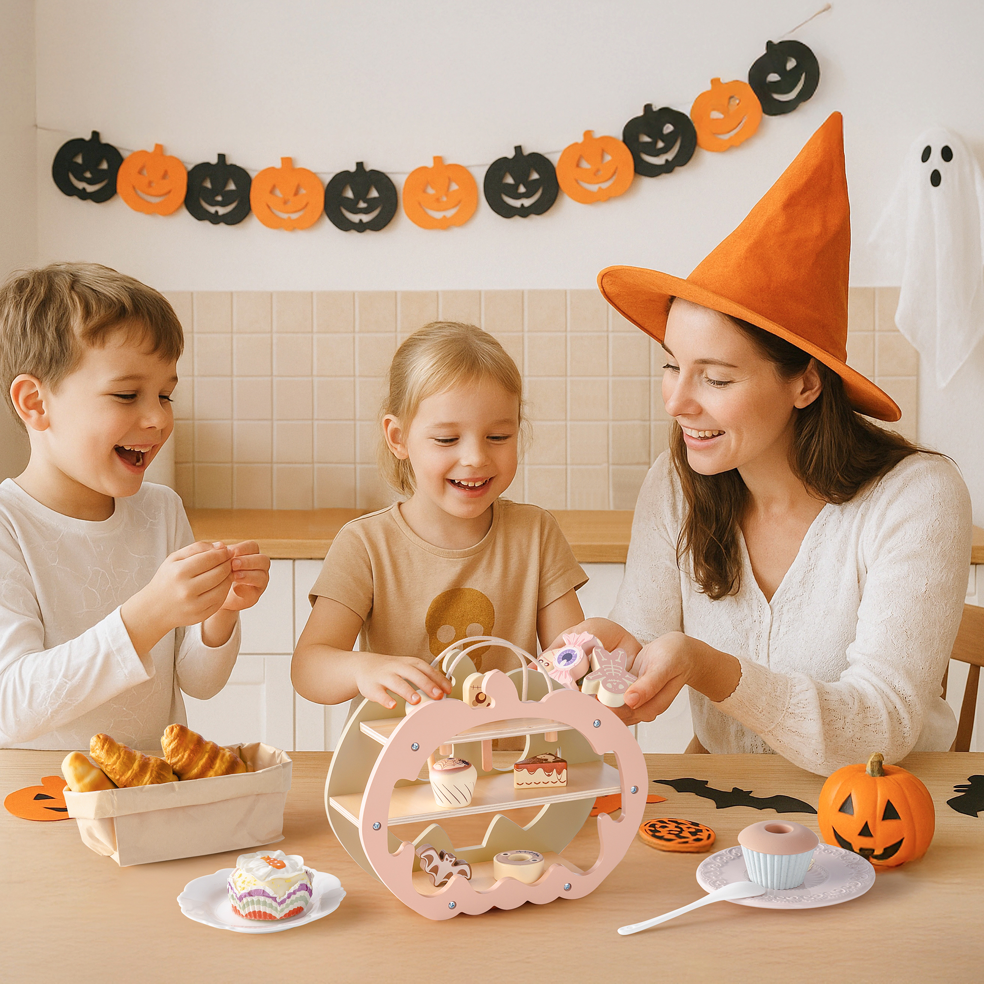 ROBUD Halloween Candy House Play Food Set for Kids