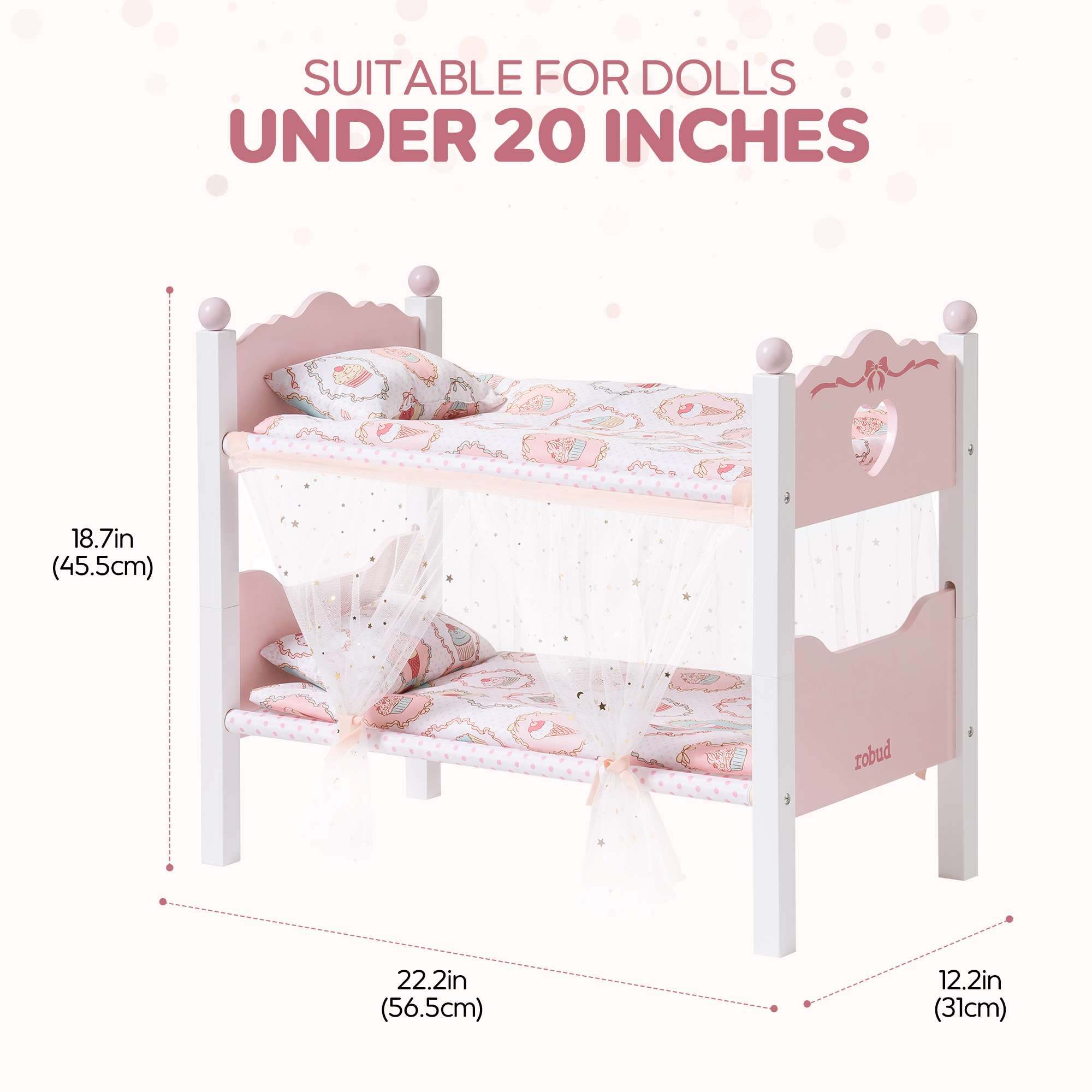 Robud Pink Princess Bunk Bed