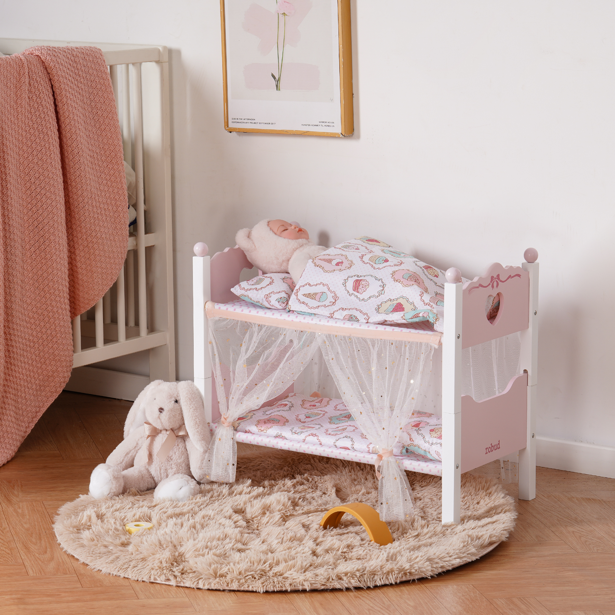 Robud Pink Princess Bunk Bed