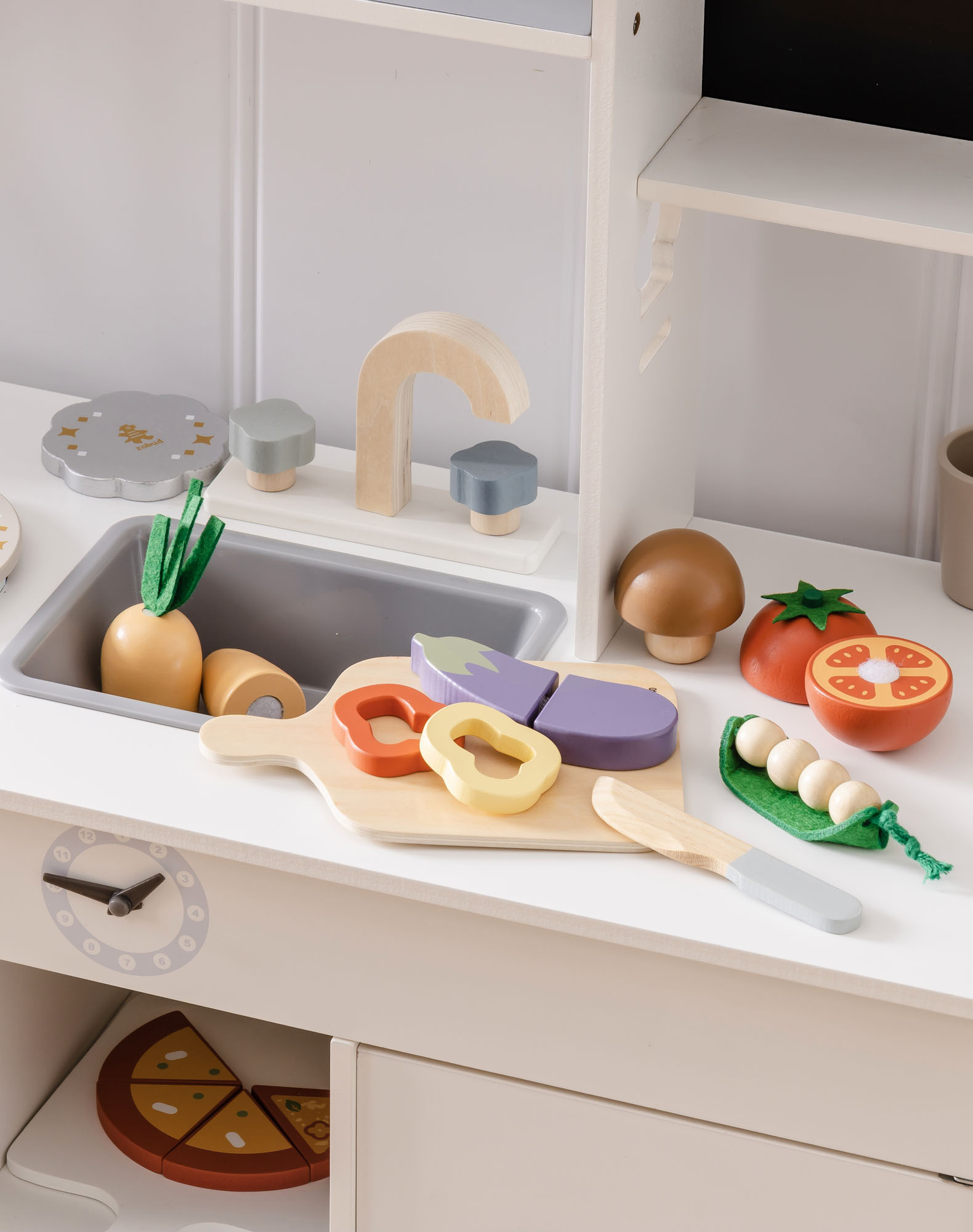 ROBUD Wooden Childs Play Food Set - Vegetables