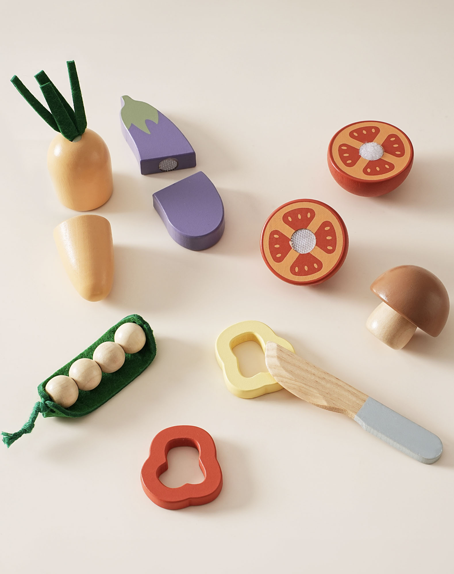 ROBUD Wooden Childs Play Food Set - Vegetables