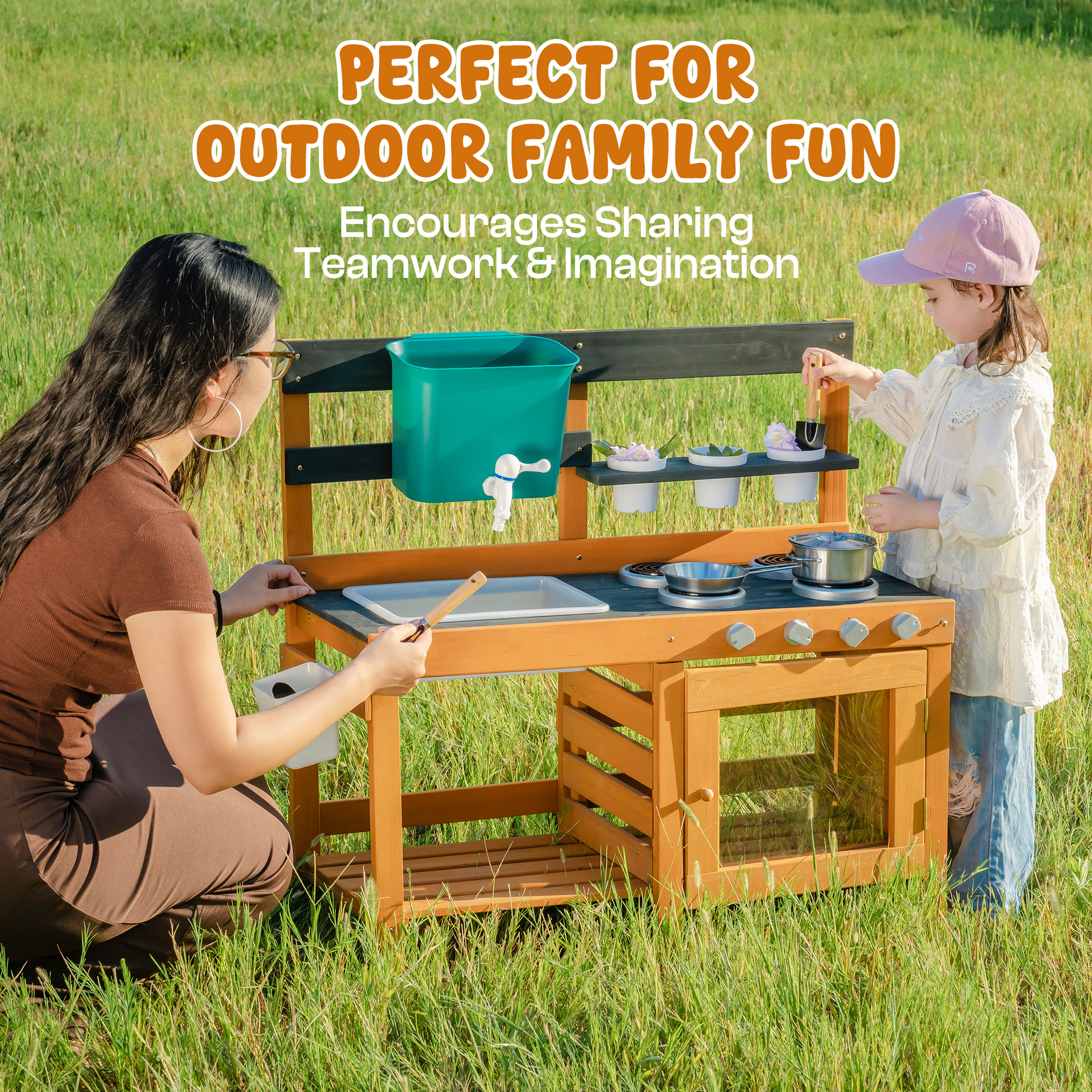 ROBUD Outdoor Mud Kitchen with Real Water Play