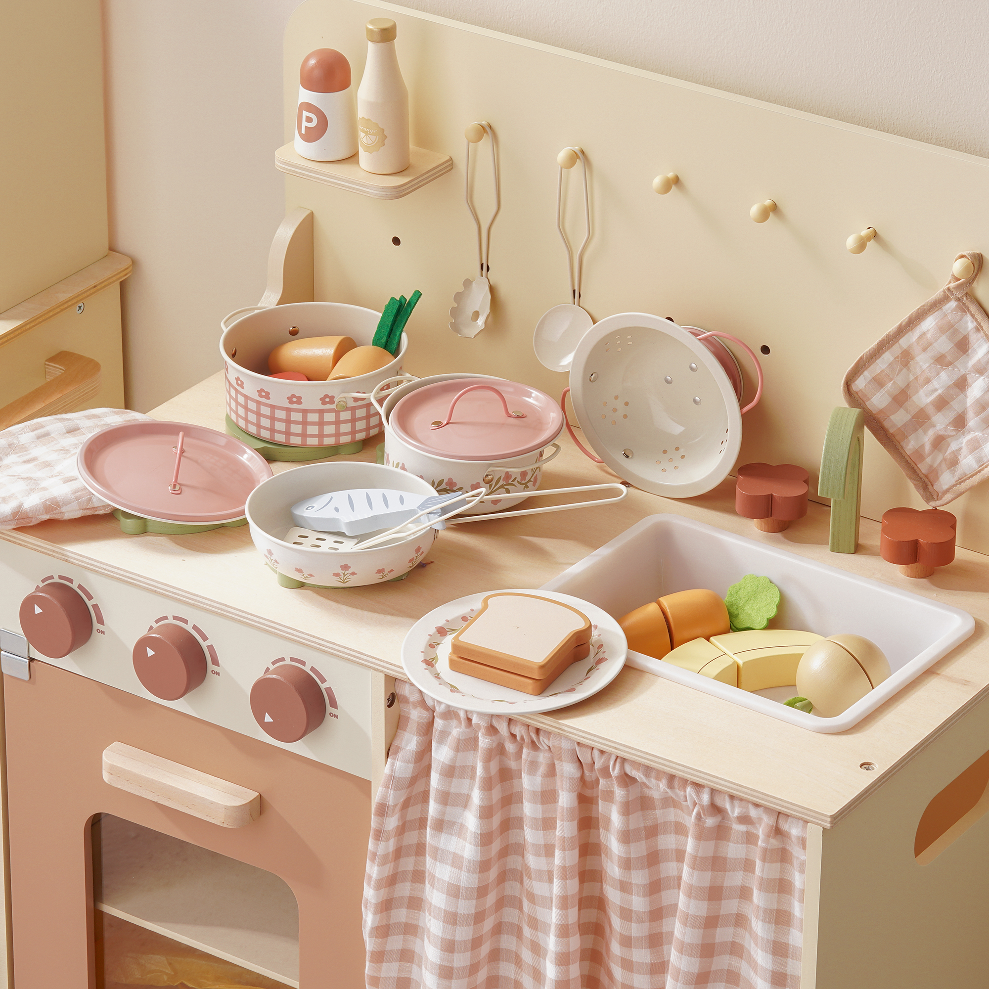 ROBUD Tinplate Pretend Cooking Utensils