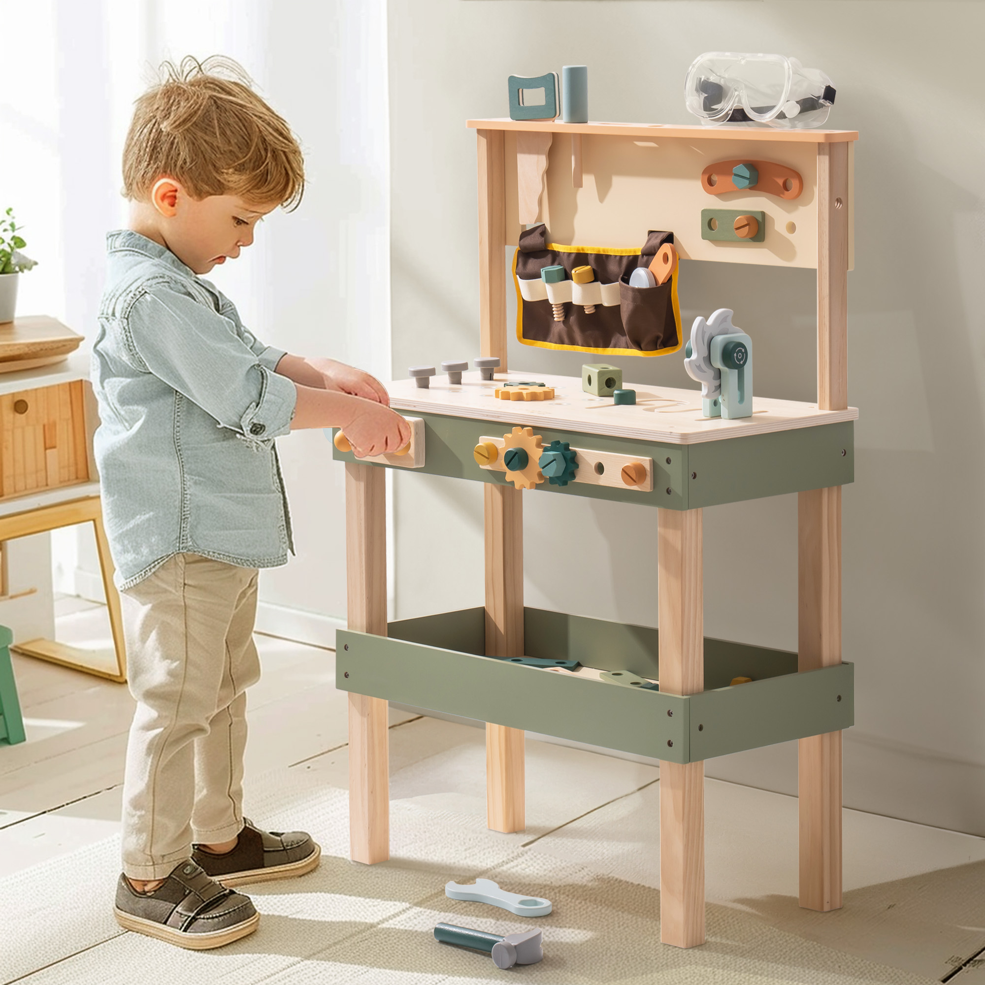 Avocado Green Tool Bench