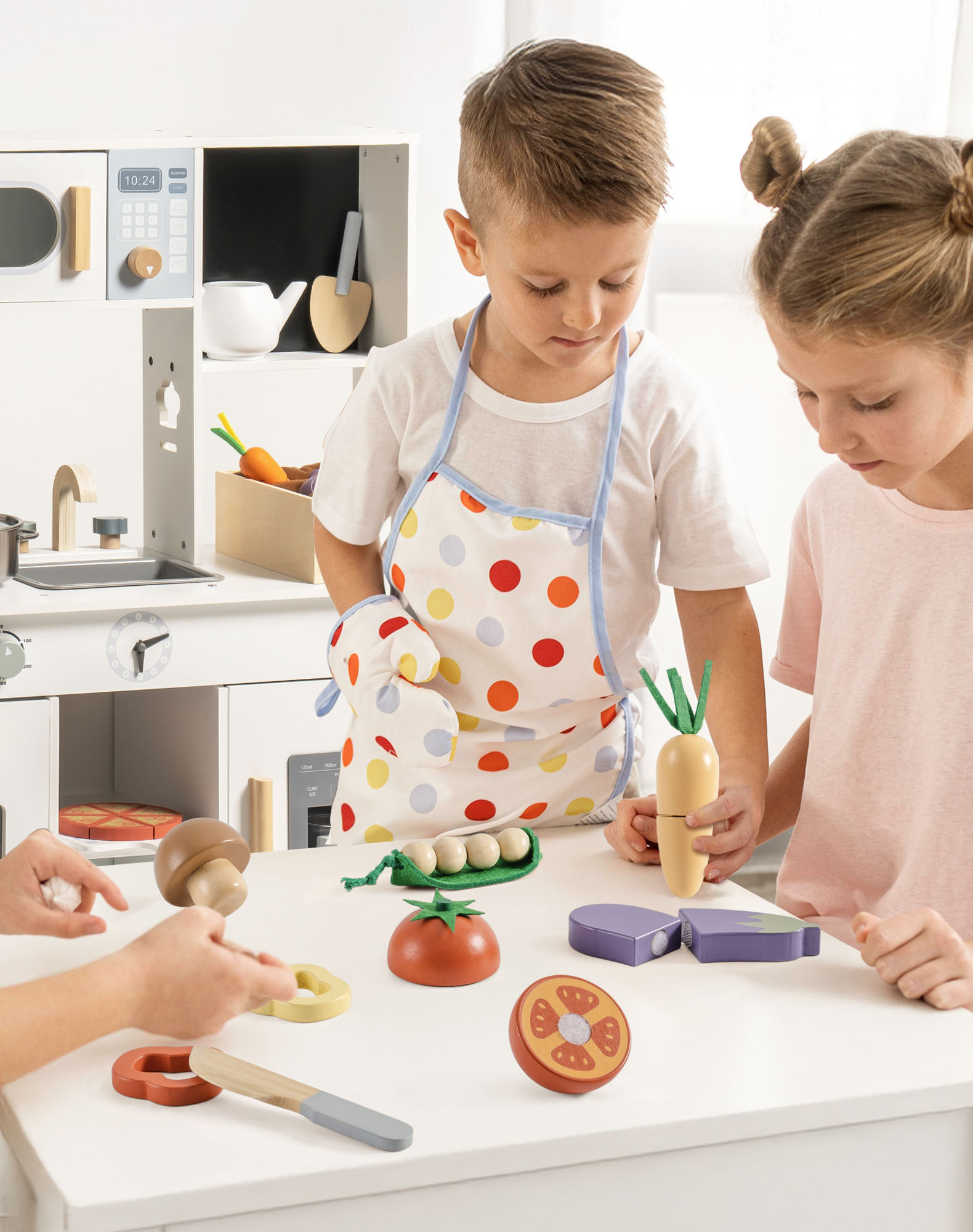 ROBUD Wooden Childs Play Food Set - Vegetables