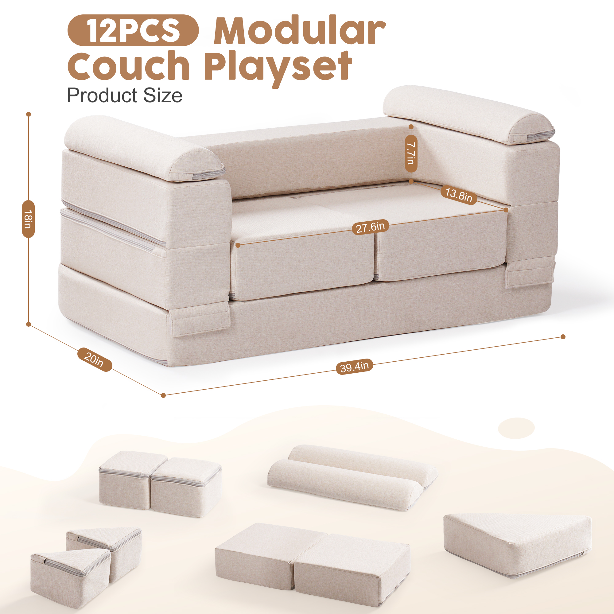 ROBUD Modular Kids Play Couch