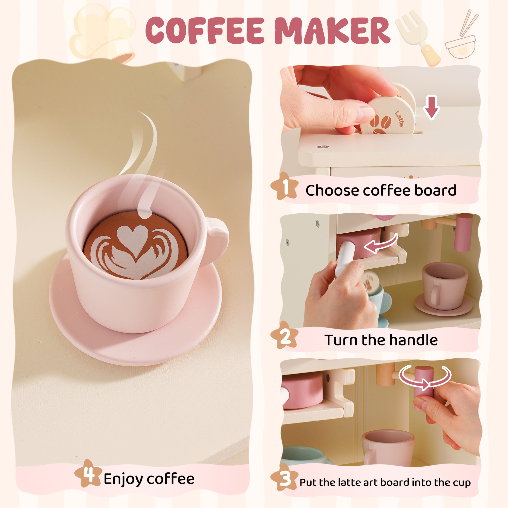 ROBUD Pink Baking Kitchen