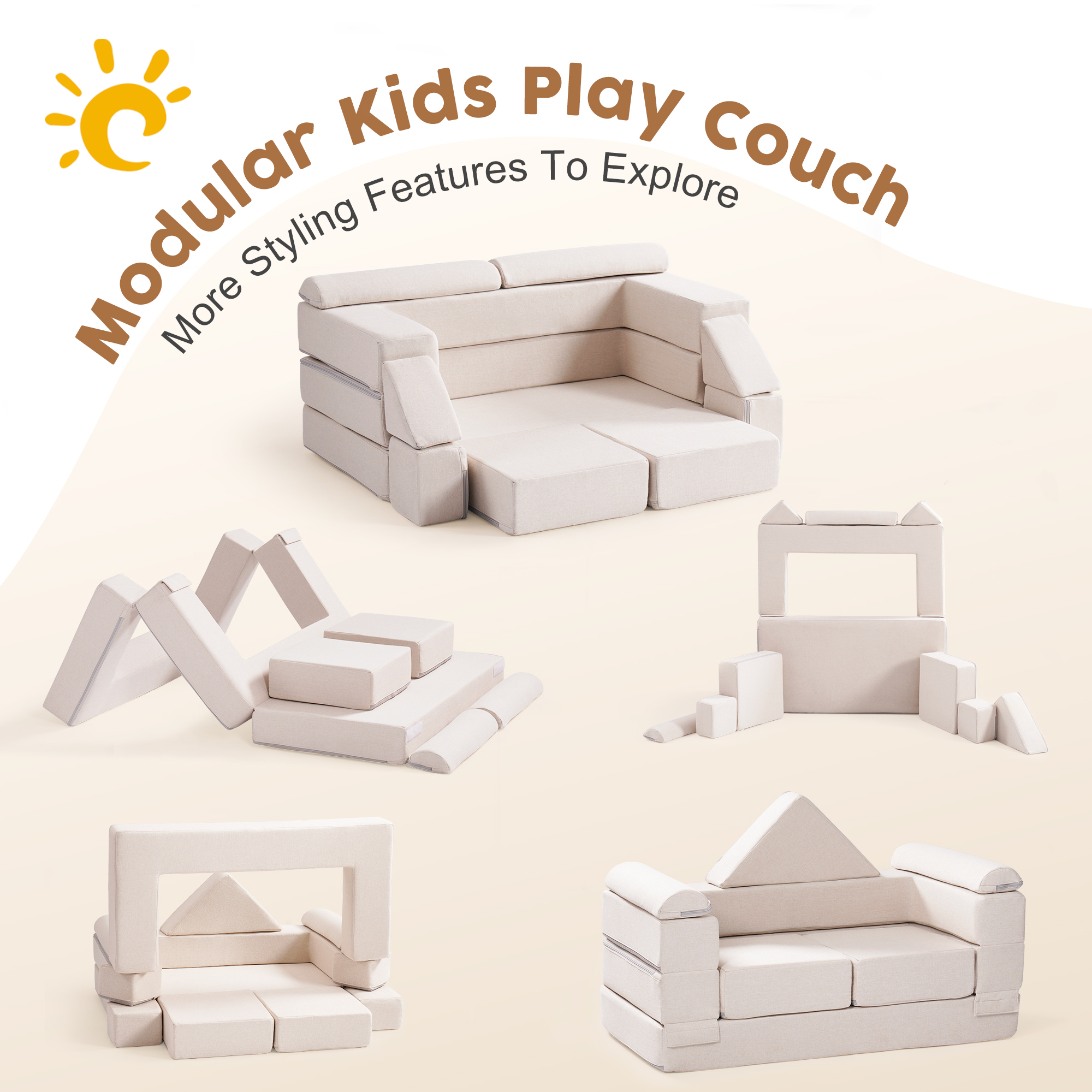 ROBUD Modular Kids Play Couch