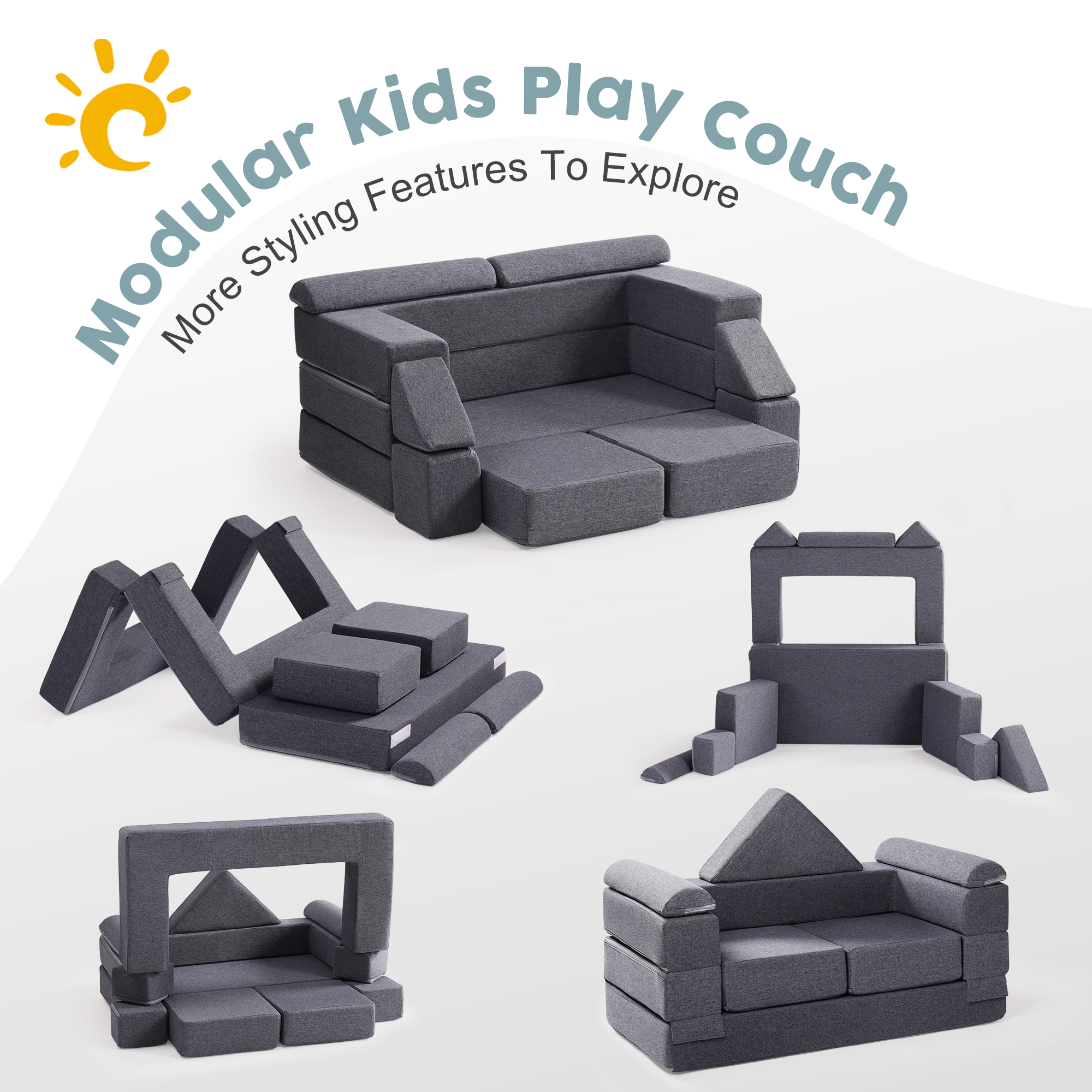 ROBUD Modular Kids Play Couch