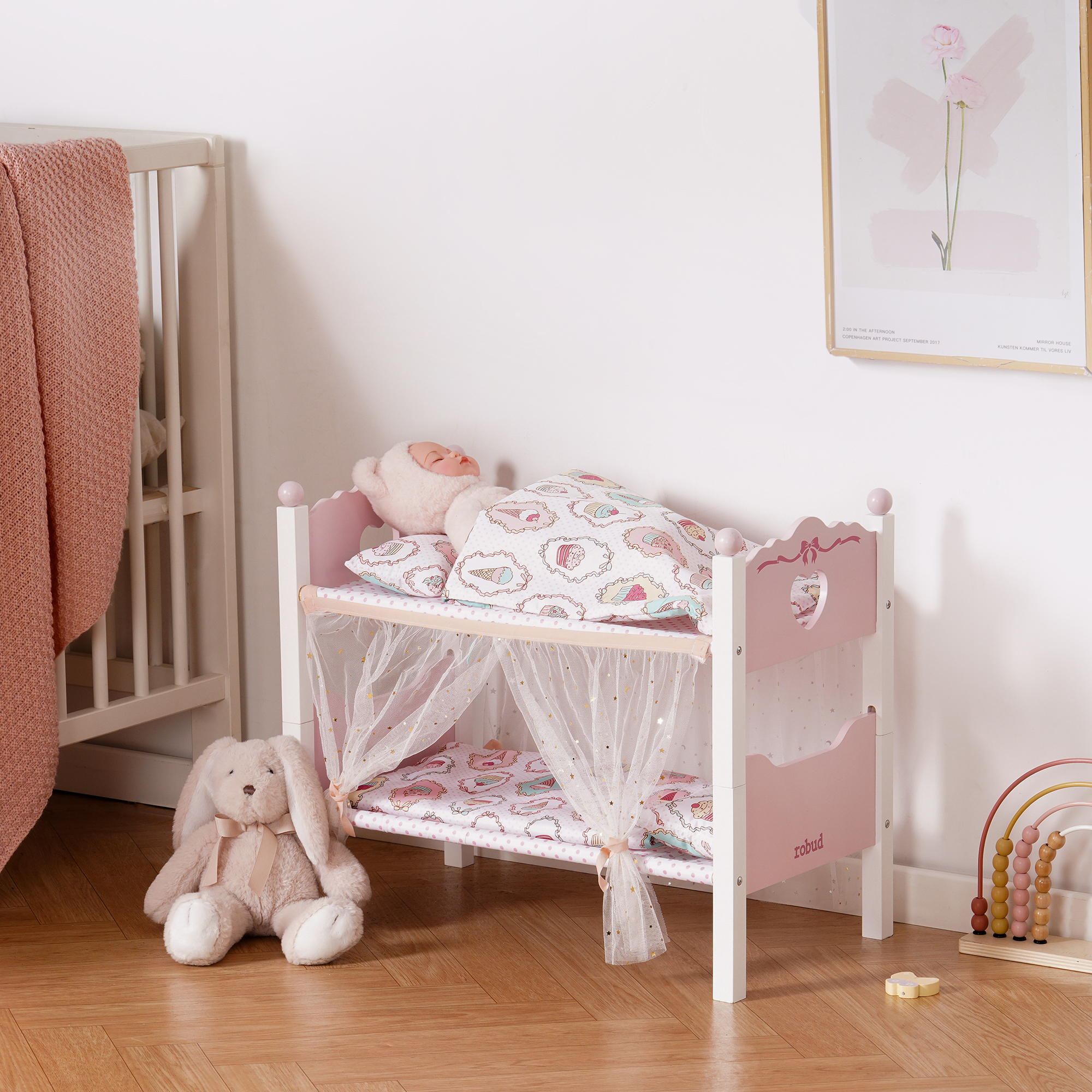 Robud Pink Princess Bunk Bed