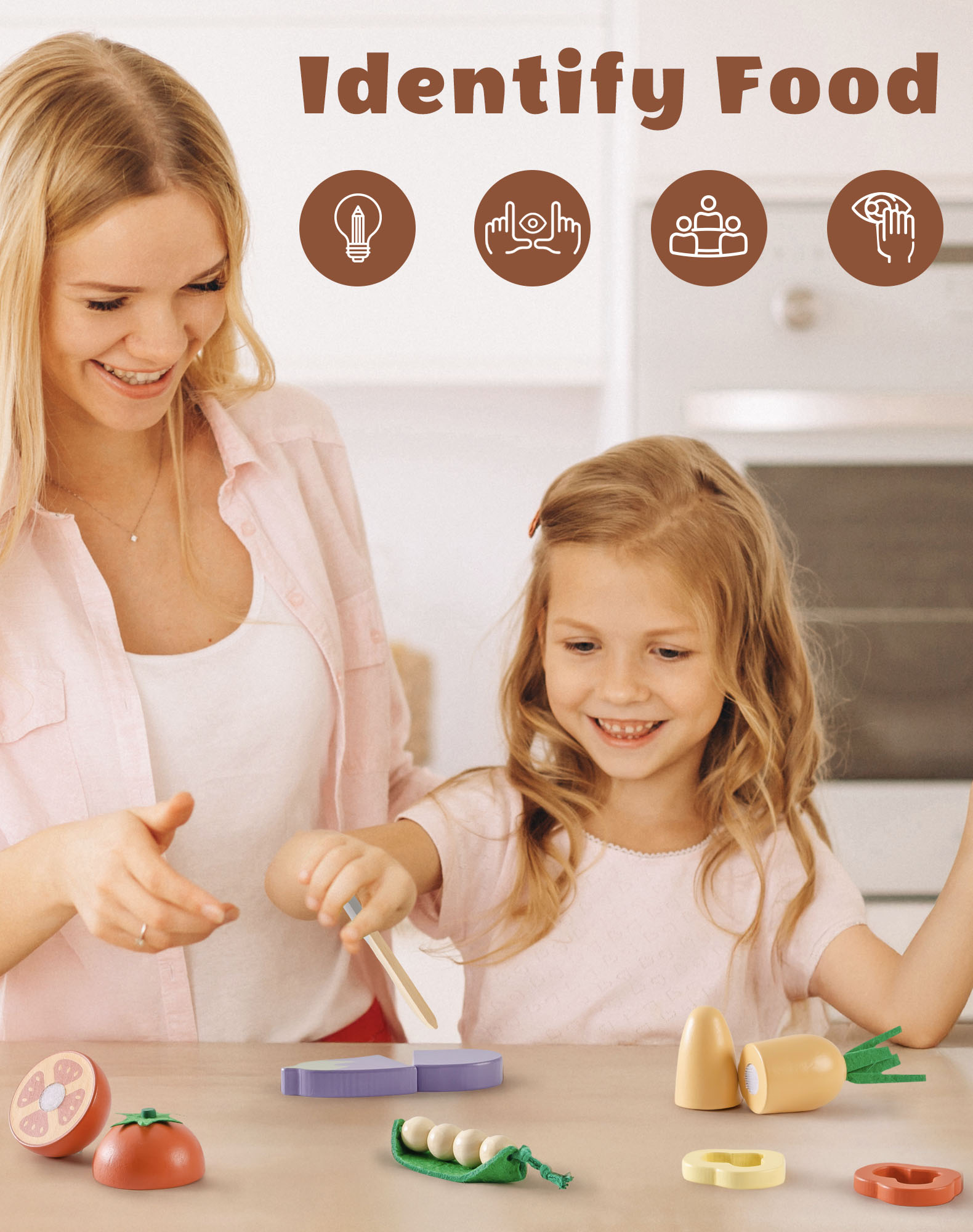 ROBUD Wooden Childs Play Food Set - Vegetables