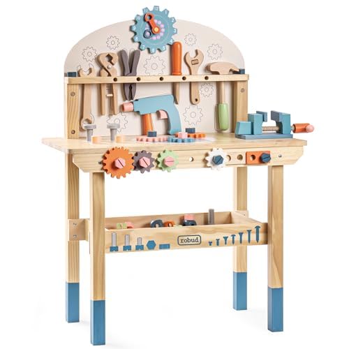 ROBUD Toy Workbench Tool Bench Set for Kids