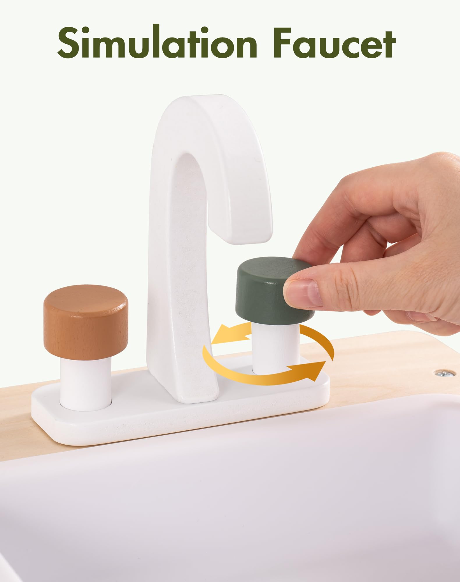 ROBUD Vintage Green Wooden Play Kitchen Series