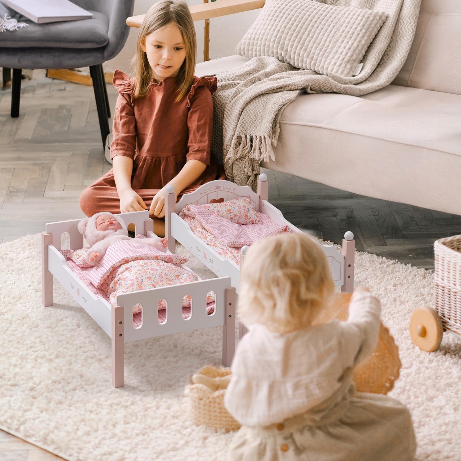 ROBUD Baby Doll Crib - Pink