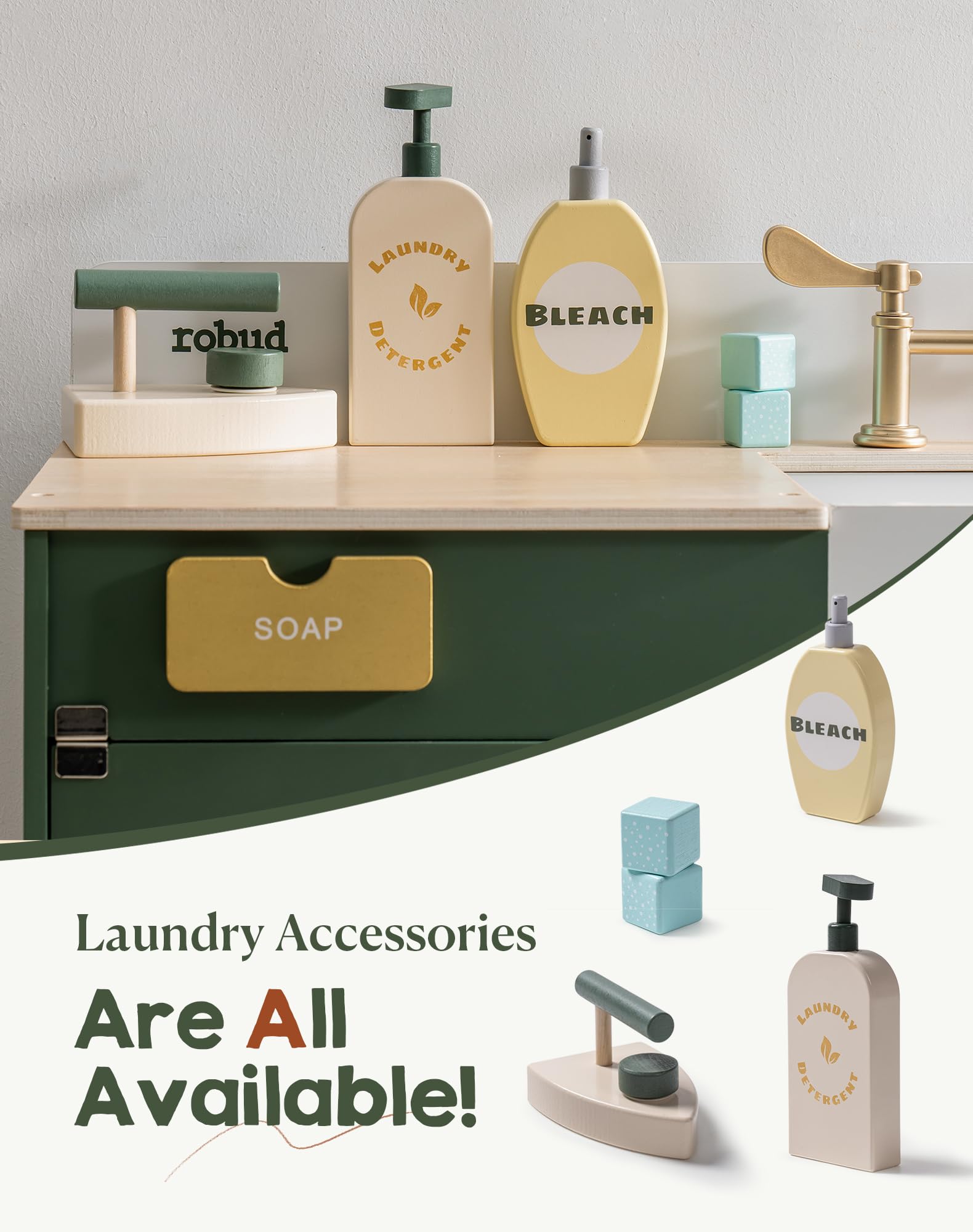 Robud Vintage Wooden Multi-Function Washing Machine