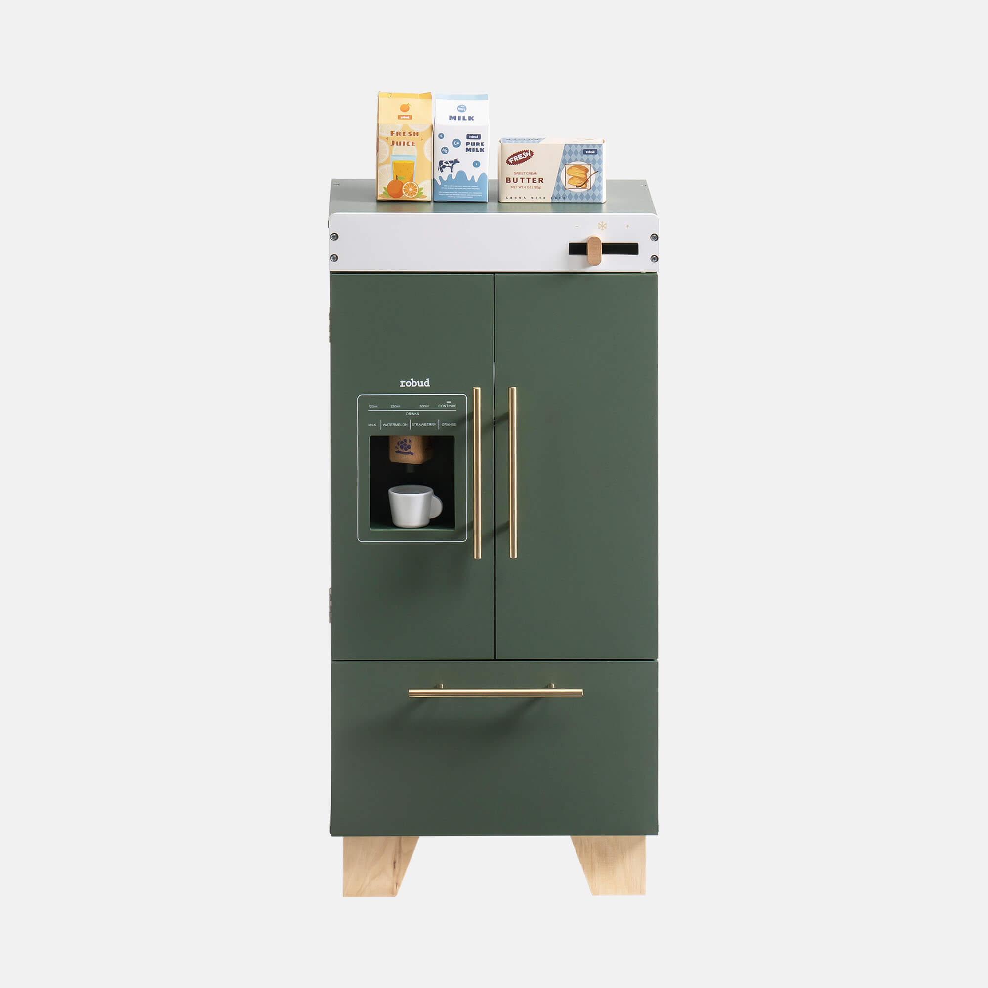 ROBUD Wooden Toy Refrigerator - Vintage Green
