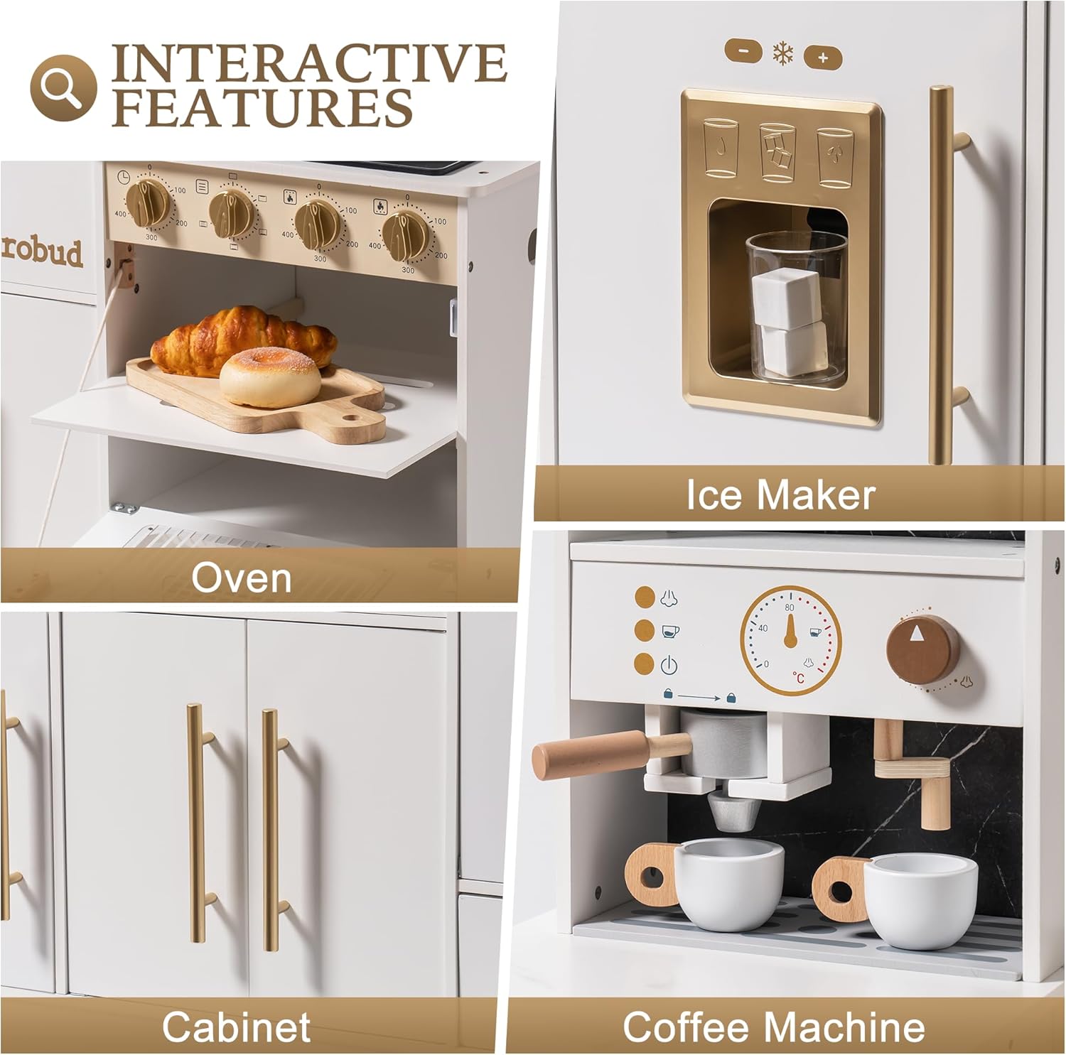 Modern Play Kitchen for Kids White