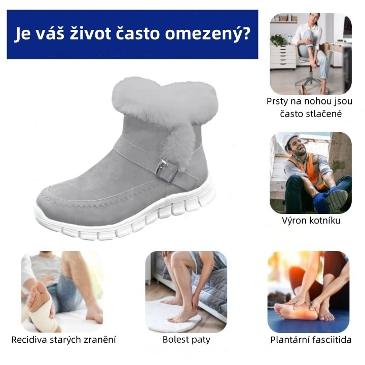 Sennery® - Ergonomicky tvarovaná zimní ortopedická obuv pro úlevu od bolesti nohou, kolen a zad - Dámské