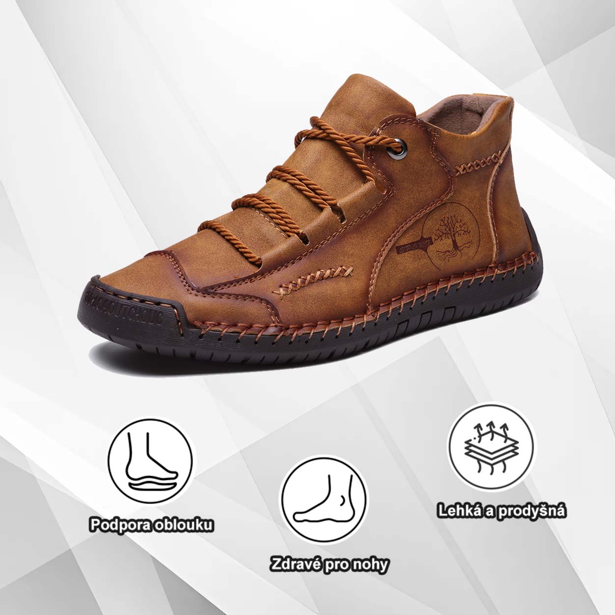 (🔥Dnes sleva 50 % – vezměte si to!) Prémiová stylová ortopedická obuv 👞 – Ergonomický design pro úlevu od bolesti