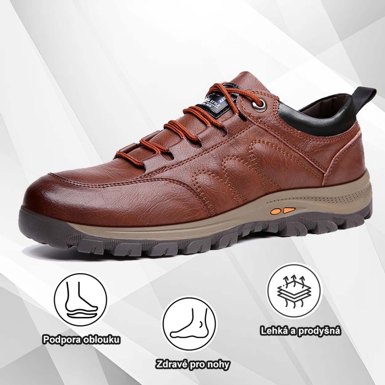 (🔥Dnes sleva 50 % – vezměte si to!) Prémiová stylová ortopedická obuv 👞 – Ergonomický design pro úlevu od bolesti