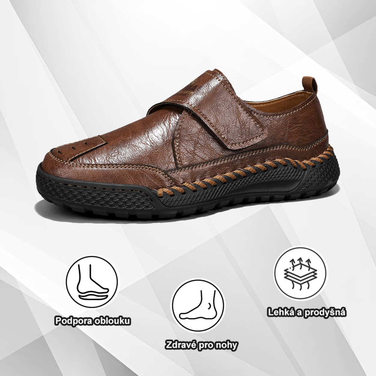 (🔥Dnes sleva 50 % – vezměte si to!) Prémiová stylová ortopedická obuv 👞 – Ergonomický design pro úlevu od bolesti