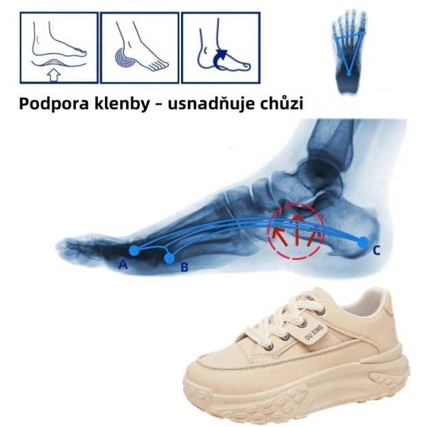 [🔥Dnes za poloviční cenu - Nenechte si to ujít] Ergonomicky tvarovaná ortopedická obuv - design s podporou klenby 👞Snadno se zbavte bolesti nohou