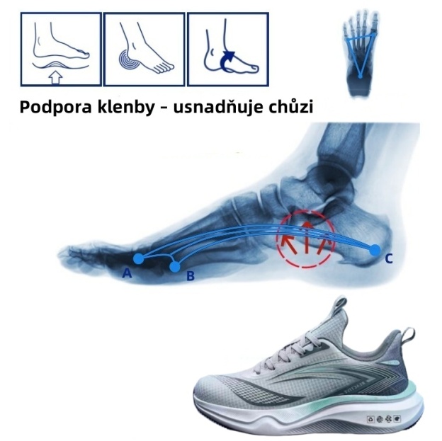 Ergonomická ortopedická obuv pro bolesti zad, kloubů a nohou - unisex