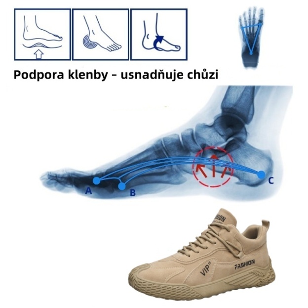 【🎁Dnes 50% sleva – nenechte si to ujít】 Ergonomicky navržená ortopedická obuv – design podpory klenby 👞 Zbavte se nepohodlí při chůzi
