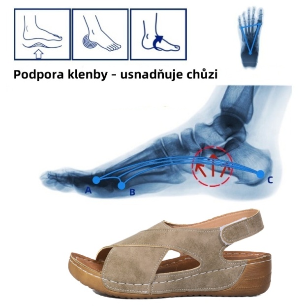 [🎁Dnes za poloviční cenu - nenechte si to ujít] Ergonomicky tvarované ortopedické sandály - bezbolestná chůze👞Zajišťují pohodlnější chůzi