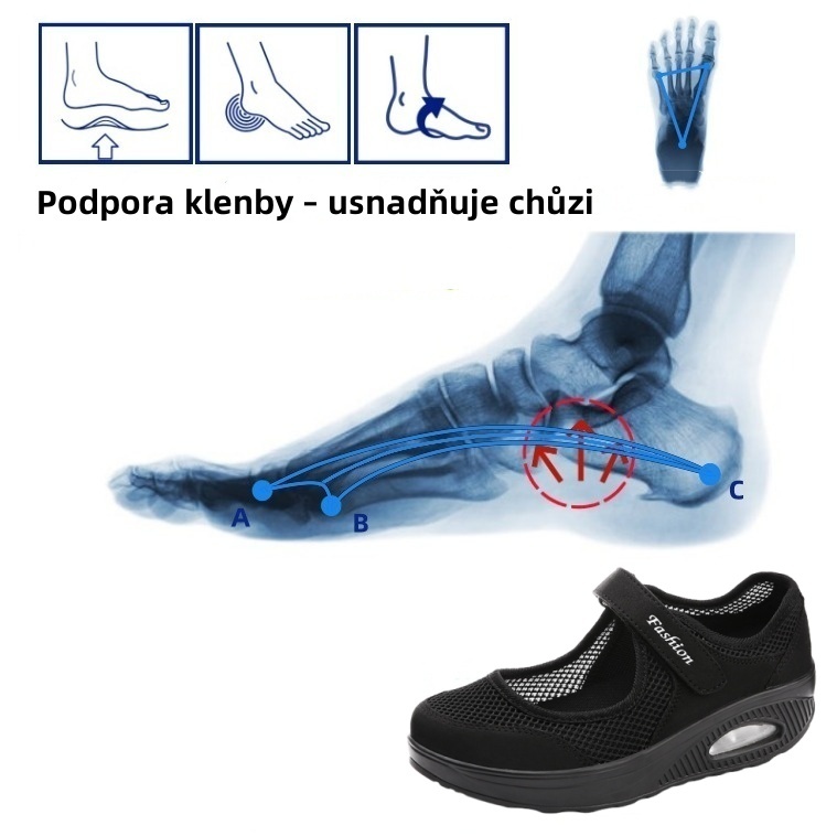 [🔥Dnes za poloviční cenu - Nenechte si to ujít] Dámská prodyšná ortopedická obuv, vysoce účinná při tlumení nárazů - se 168 patenty na obuv👞 Usnadňuje chůzi