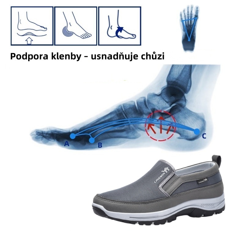 【🔥Dnes za poloviční cenu - nenechte si to ujít】 Ergonomicky navržená ortopedická obuv - design podpory klenby 👞Snadno se zbavte bolesti nohou