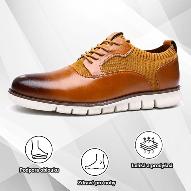 (🔥Dnes sleva 50 % – vezměte si to!) Prémiová stylová ortopedická obuv 👞 – Ergonomický design pro úlevu od bolesti