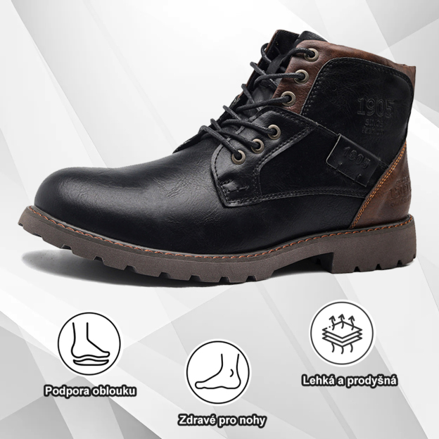 (🔥Dnes sleva 50 % – vezměte si to!) Prémiová stylová ortopedická obuv 👞 – Ergonomický design pro úlevu od bolesti