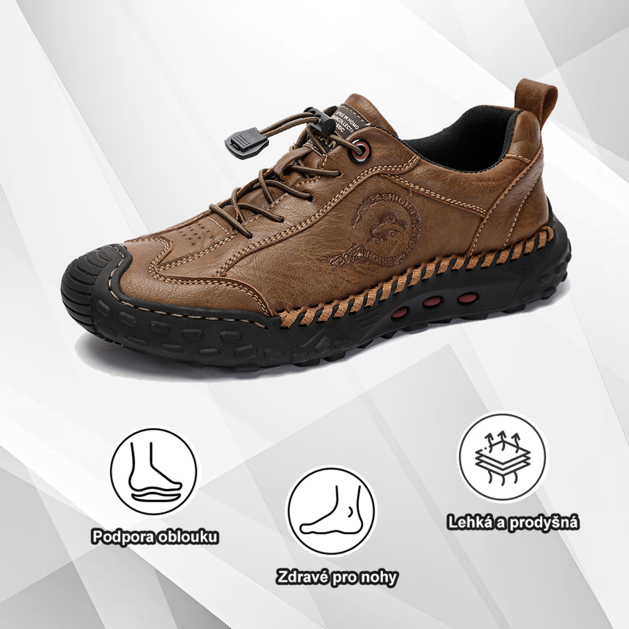 (🔥Dnes sleva 50 % – vezměte si to!) Prémiová stylová ortopedická obuv 👞 – Ergonomický design pro úlevu od bolesti