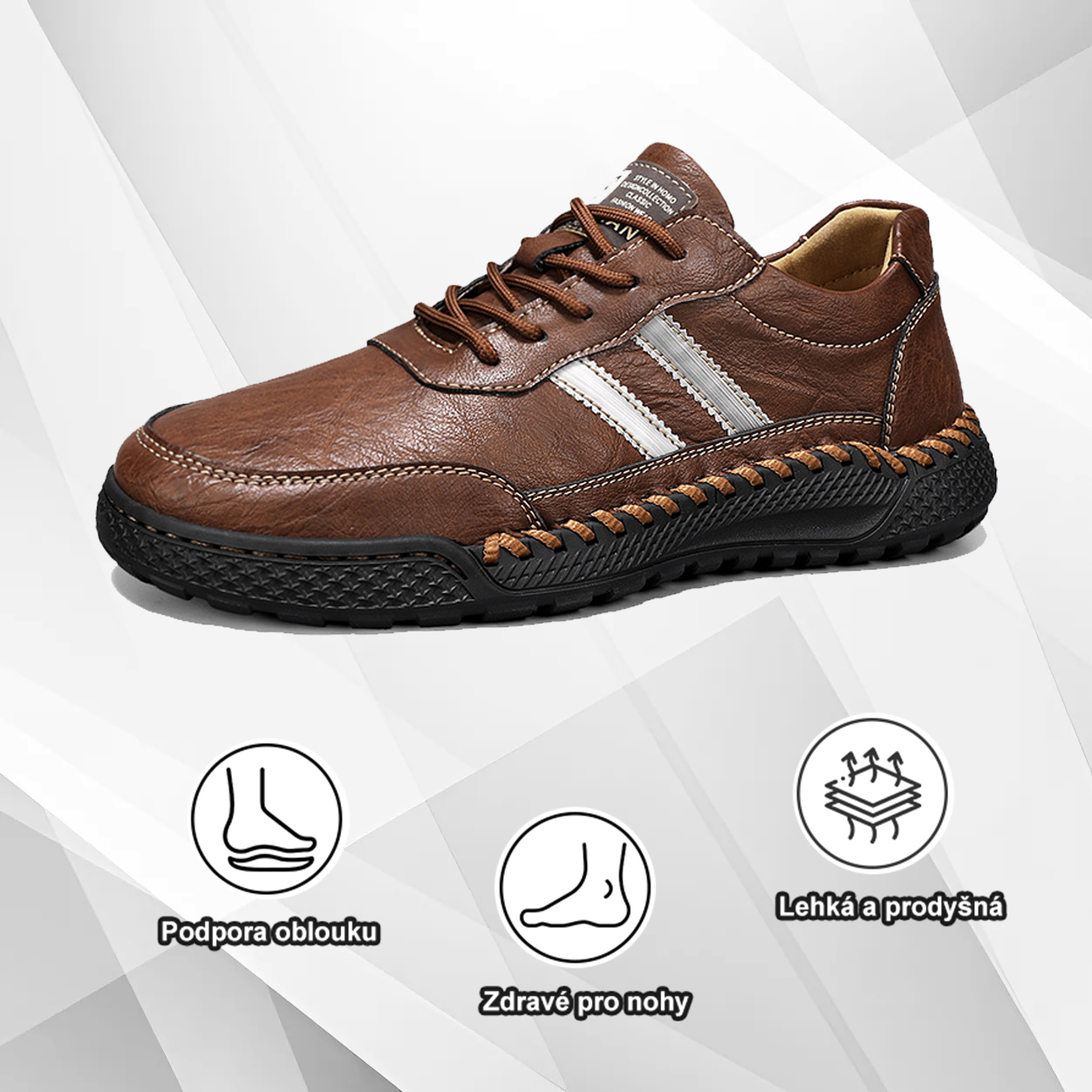 (🔥Dnes sleva 50 % – vezměte si to!) Prémiová stylová ortopedická obuv 👞 – Ergonomický design pro úlevu od bolesti