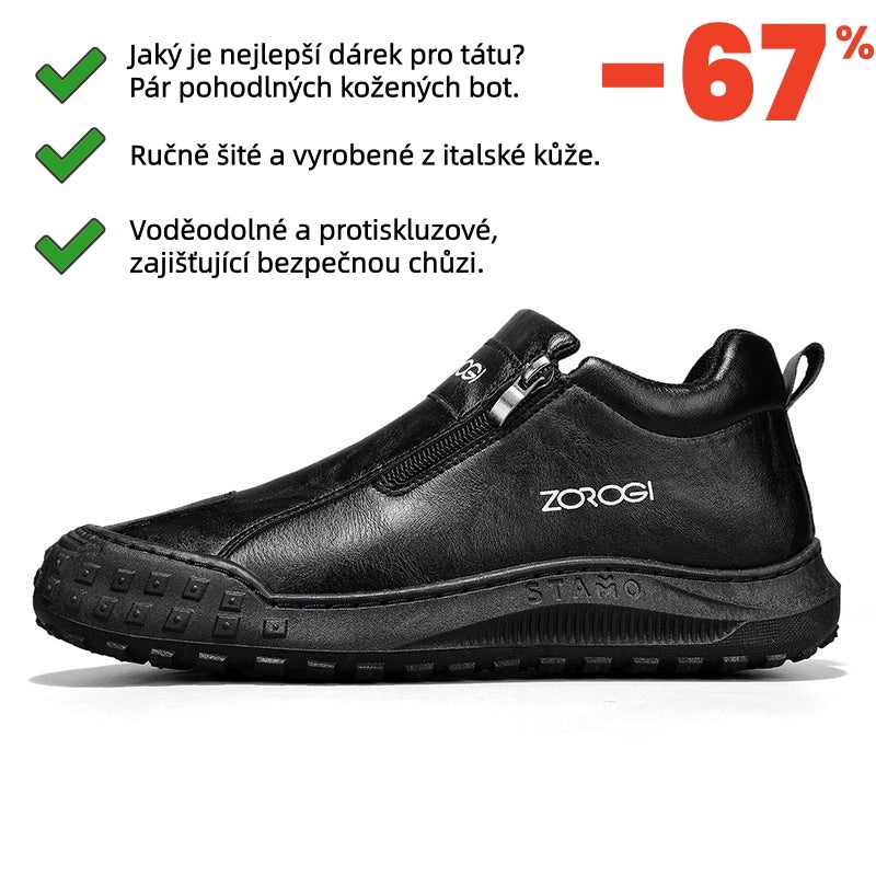 Ortopedická obuv Sennery® - Vhodná pro celodenní chůzi, zmírňuje bolesti nohou, kolen a zad - Ručně vyrobená z pravé kůže.