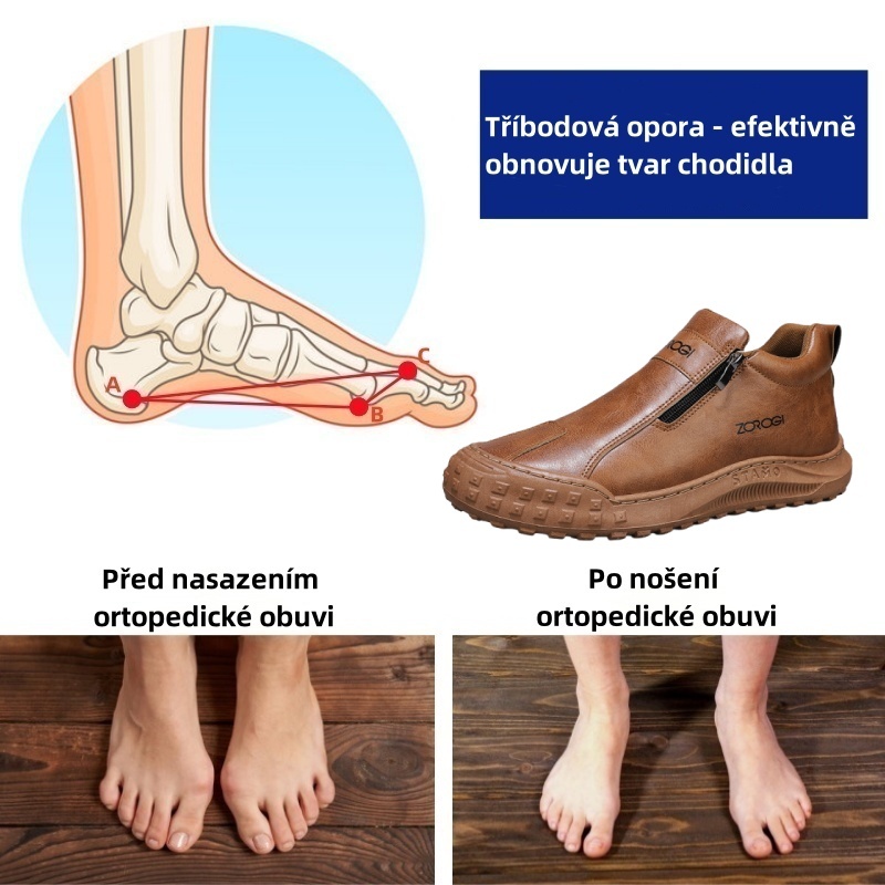 Ortopedická obuv Sennery® - Vhodná pro celodenní chůzi, zmírňuje bolesti nohou, kolen a zad - Ručně vyrobená z pravé kůže.