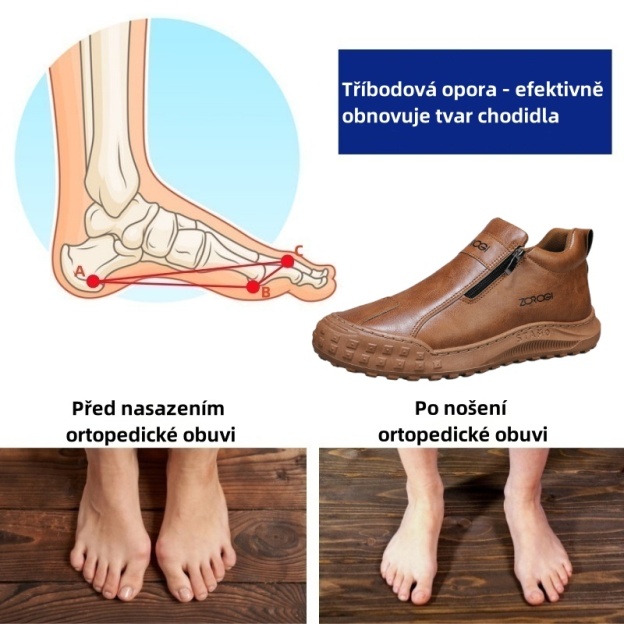 Ortopedická obuv Sennery® - Vhodná pro celodenní chůzi, zmírňuje bolesti nohou, kolen a zad - Ručně vyrobená z pravé kůže.