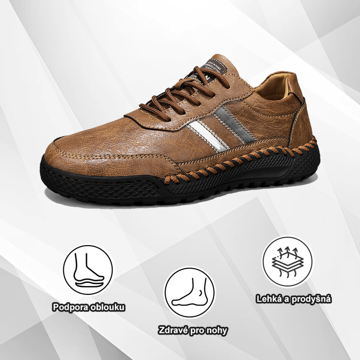 (🔥Dnes sleva 50 % – vezměte si to!) Prémiová stylová ortopedická obuv 👞 – Ergonomický design pro úlevu od bolesti