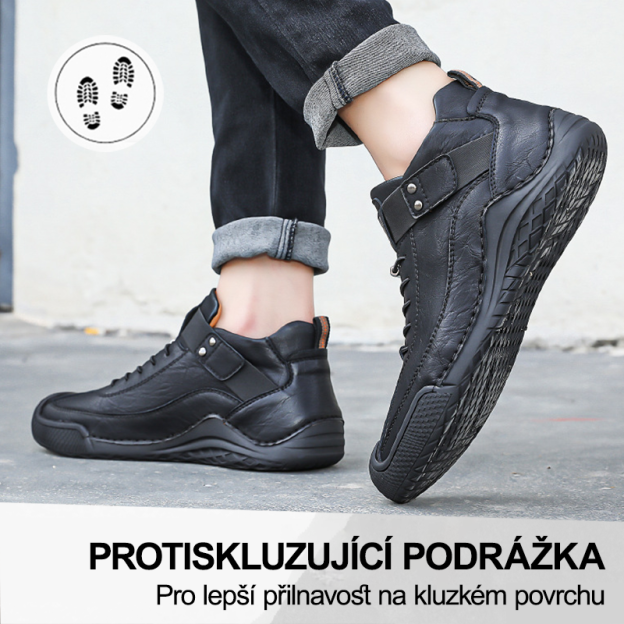 (🔥Dnes sleva 50 % – vezměte si to!) Prémiová stylová ortopedická obuv 👞 – Ergonomický design pro úlevu od bolesti