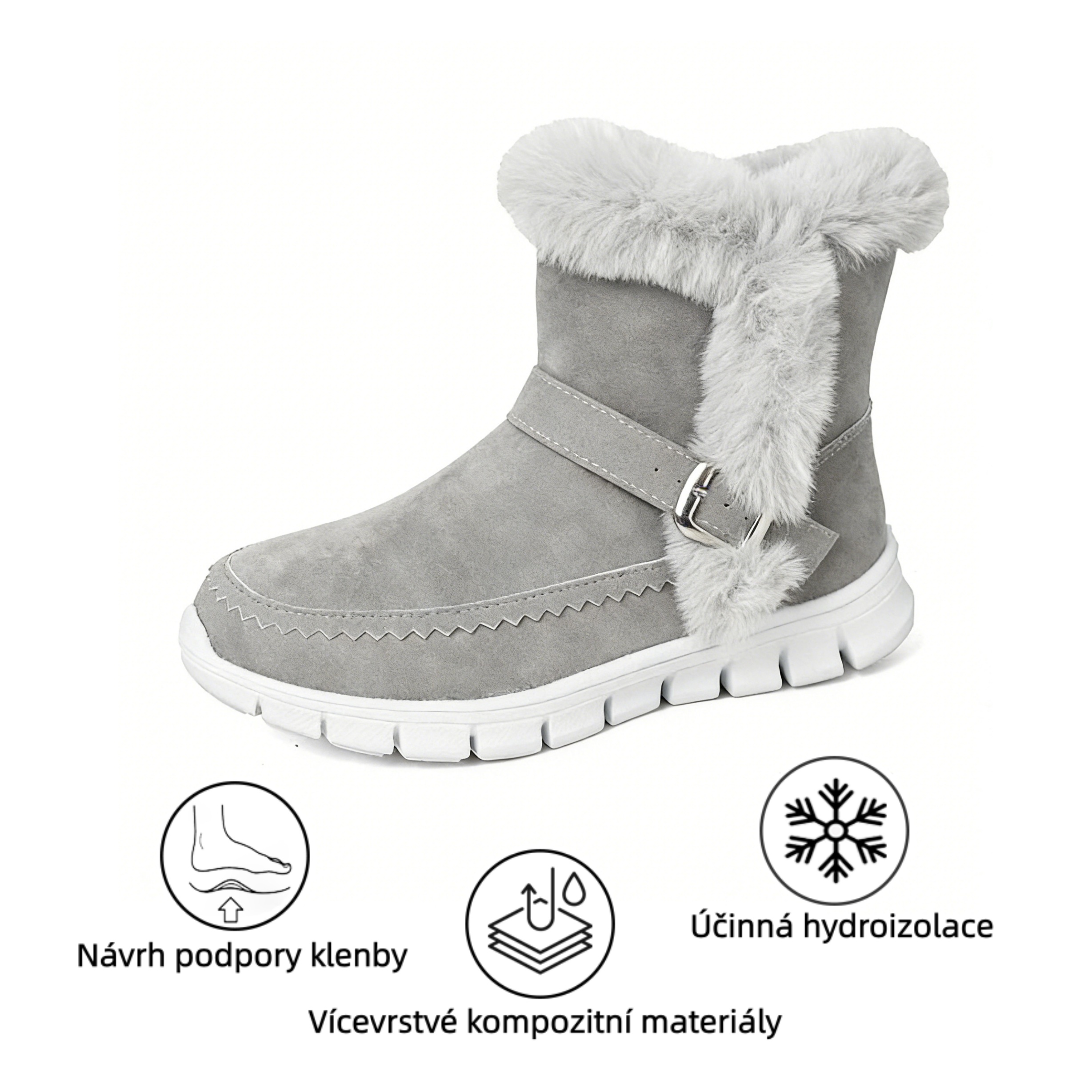 Sennery® - Ergonomicky tvarovaná zimní ortopedická obuv pro úlevu od bolesti nohou, kolen a zad - Dámské