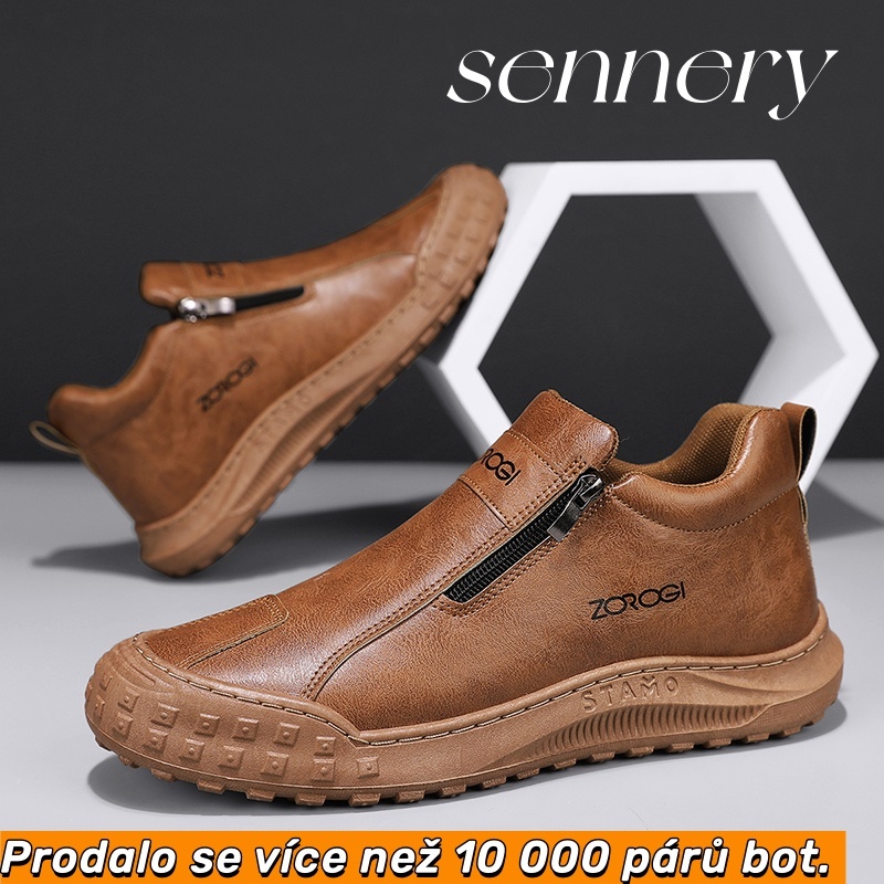 Ortopedická obuv Sennery® - Vhodná pro celodenní chůzi, zmírňuje bolesti nohou, kolen a zad - Ručně vyrobená z pravé kůže.