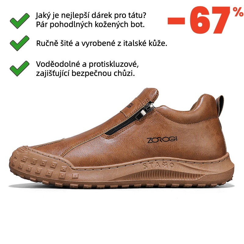 Ortopedická obuv Sennery® - Vhodná pro celodenní chůzi, zmírňuje bolesti nohou, kolen a zad - Ručně vyrobená z pravé kůže.