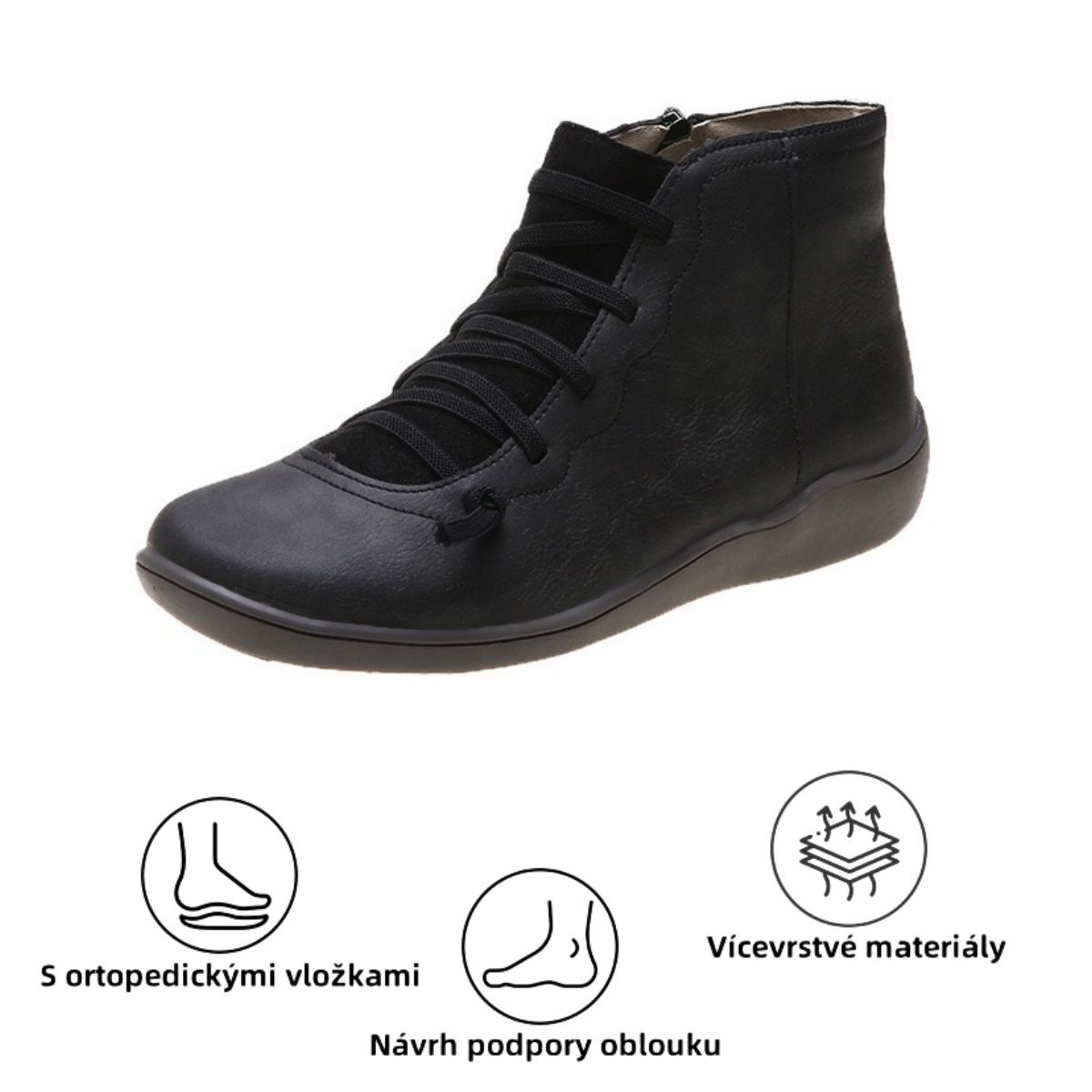 【🔥Dnes za poloviční cenu - nenechte si to ujít】 Ergonomicky navržená ortopedická obuv - design podpory klenby 👞Snadno se zbavte bolesti nohou