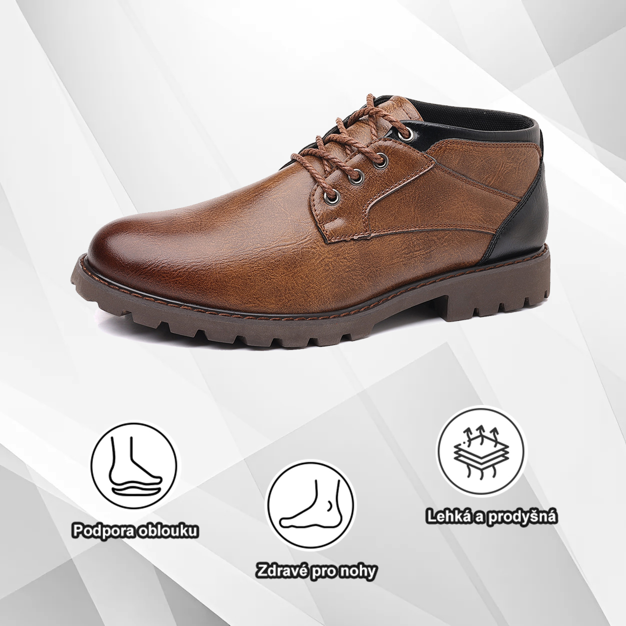 (🔥Dnes sleva 50 % – vezměte si to!) Prémiová stylová ortopedická obuv 👞 – Ergonomický design pro úlevu od bolesti