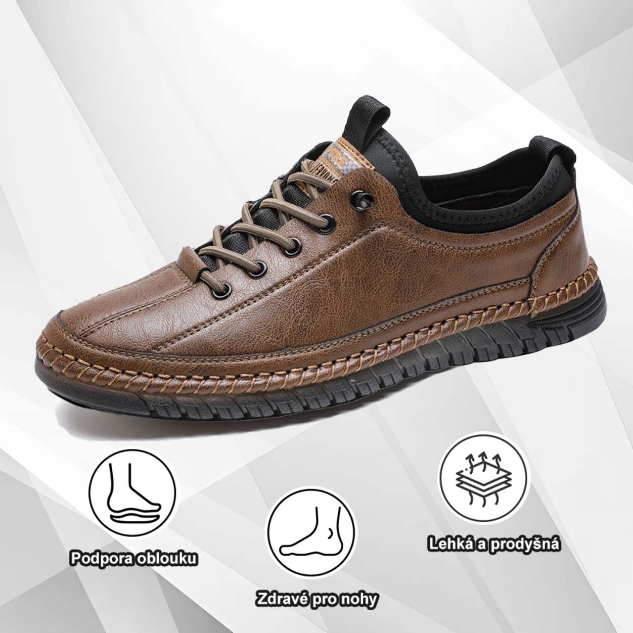 捷克(🔥Dnes sleva 50 % – vezměte si to!) Prémiová stylová ortopedická obuv 👞 – Ergonomický design pro úlevu od bolesti
